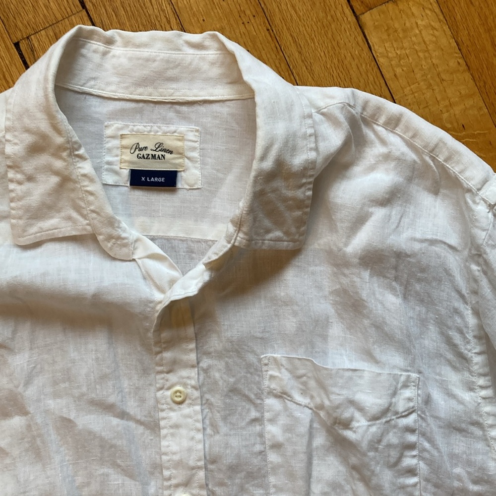 Gazman White Linen LS Shirt